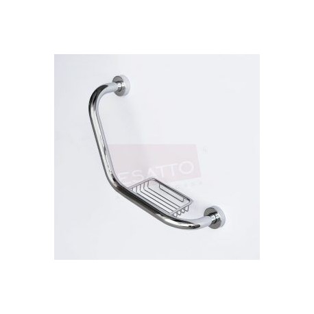 Barra de seguridad con jabonera cromo 34005