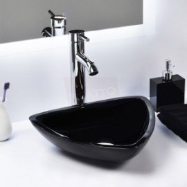 Econokit Drei Paquete Lavabo ovalin negro llave contra y céspol