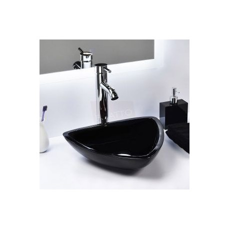Econokit Drei Paquete Lavabo ovalin negro llave contra y céspol