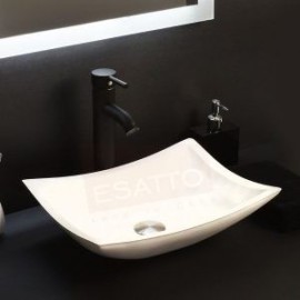 Econokit Fazzo N Paquete Lavabo pañuelo blanco mate llave negra contra y céspol