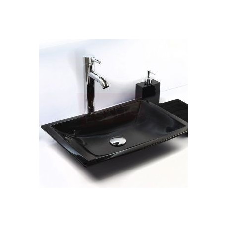 Econokit Flat Paquete Lavabo ovalin negro llave contra y céspol
