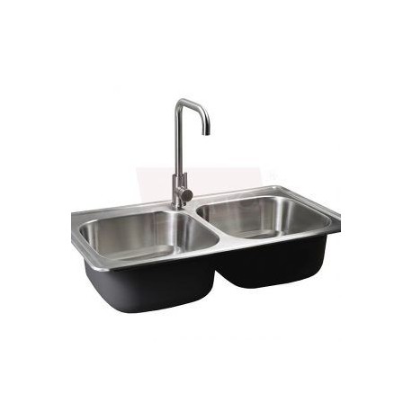 Econokit K301 Paquete fregadero Tarja doble llave monomando contra y cespol