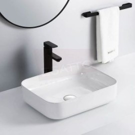 Econokit Kante NC Paquete Lavabo llave negra cuadrada + desagües