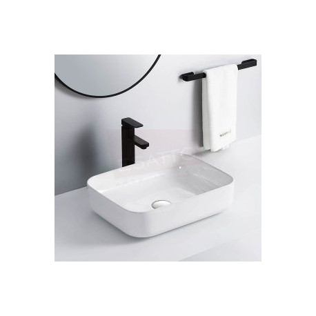 Econokit Kante NC Paquete Lavabo llave negra cuadrada + desagües