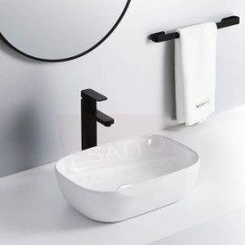 Econokit Kent NC Paquete Lavabo llave negra cuadrada + desagües