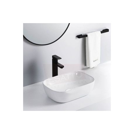Econokit Kent NC Paquete Lavabo llave negra cuadrada + desagües