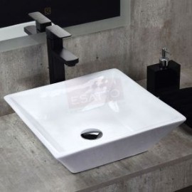 Econokit Maya NC Paquete Lavabo + Llave negra cuadrada + Desagües