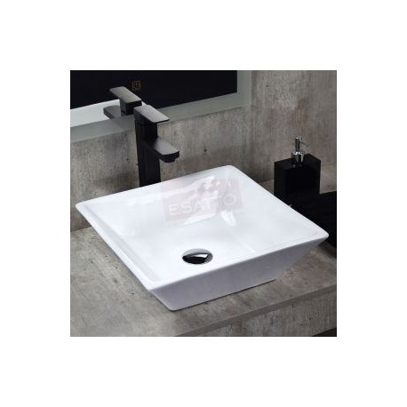 Econokit Maya NC Paquete Lavabo + Llave negra cuadrada + Desagües