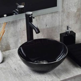 Econokit Nero N Paquete Lavabo ovalin negro llave negra contra y céspol