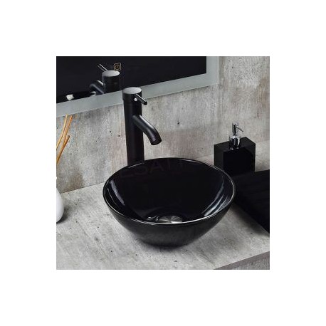 Econokit Nero N Paquete Lavabo ovalin negro llave negra contra y céspol