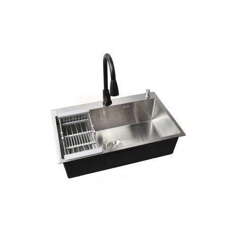 Econokit One N Paquete Tarja fregadero llave negra cocina contra y céspol