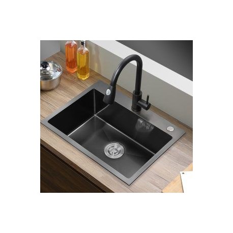 Econokit One NN Paquete Tarja negra fregadero llave negra cocina contra y céspol