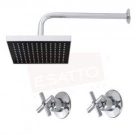 Econokit Renzo 6 paquete regadera lluvia brazo y llaves