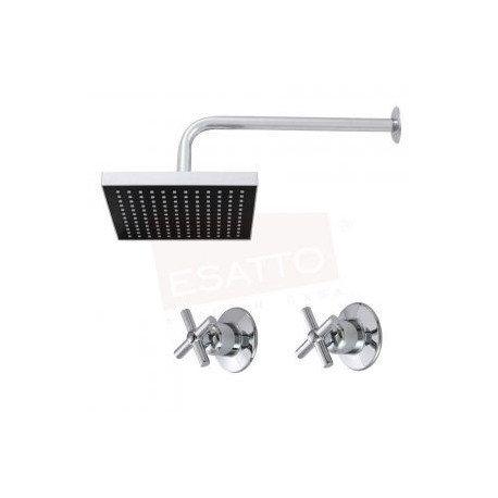Econokit Renzo 6 paquete regadera lluvia brazo y llaves