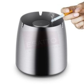 Cenicero grande acero inoxidable cilíndrico para 3 cigarrillos AC-052