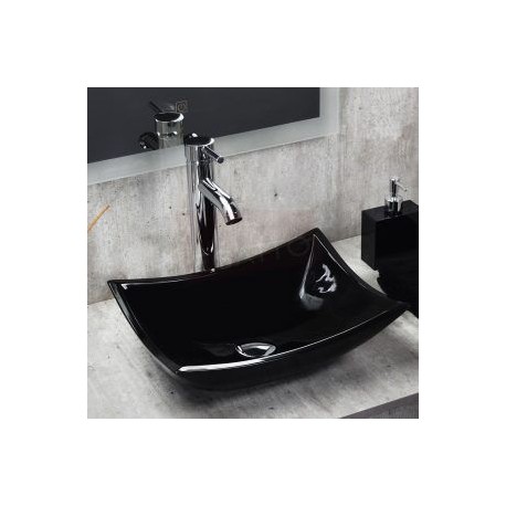 Econokit Stylo Paquete Lavabo ovalin negro llave contra y céspol
