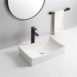 Econokit Vela NC Paquete Lavabo llave negra cuadrada + desagües