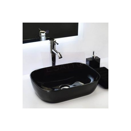 Econokit Vonia Paquete Lavabo ovalin negro llave contra y céspol