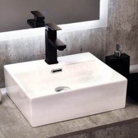 Econokit Zig NC paquete lavabo llave monomando negro cuadrado contra cespol