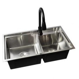 Econokit Zwei N Paquete Tarja fregadero doble llave cocina contra y céspol