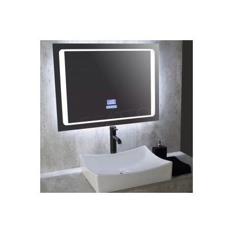 Espejo led touch Bluetooth rectangular horizontal 80 x 60 cms ES-002