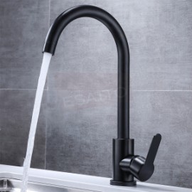 LLAVE MONOMANDO GIRATORIA NEGRO DE COCINA GC-028