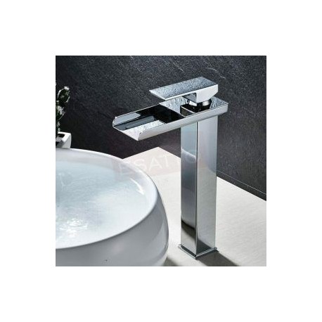 LLAVE MONOMANDO PARA BAÑO ALTO CROMO CASCADA MAA063C