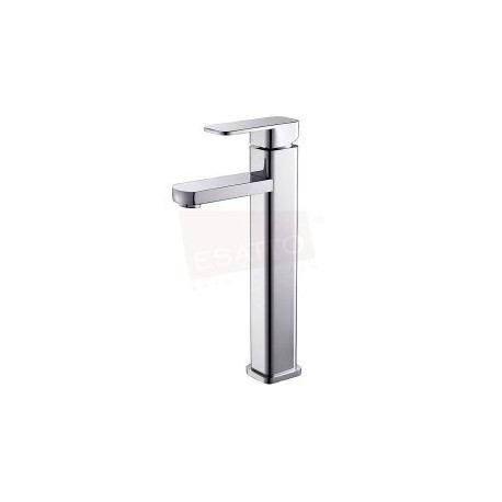 LLAVE MONOMANDO PARA BAÑO ALTO CUADRADO CROMO MZA039C