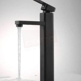 LLAVE MONOMANDO PARA BAÑO ALTO CUADRADO NEGRO MZA039N
