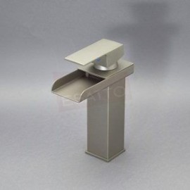 LLAVE MONOMANDO PARA BAÑO BAJO GRIS MATE CASCADA GB-057