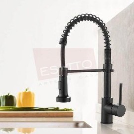 MBF022N LLAVE MONOMANDO SEMIPROFESIONAL NEGRO DE COCINA REGADERA EXTRAIBLE