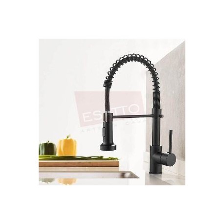 MBF022N LLAVE MONOMANDO SEMIPROFESIONAL NEGRO DE COCINA REGADERA EXTRAIBLE