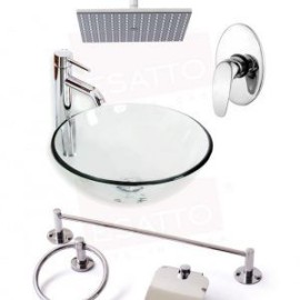 Megakit 1 paquete lavabo regadera accesorios