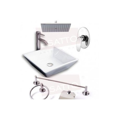Megakit 2 paquete lavabo regadera accesorios