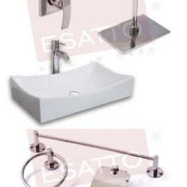 Megakit 3T paquete lavabo regadera accesorios
