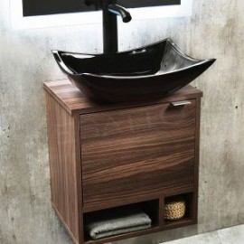 MUEBLE PARA BAÑO MODERNO LAVABO NEGRO DCNB STYLO N