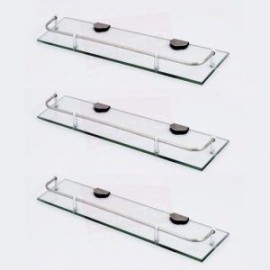 Paquete de 3 Repisas vidrio cromo AC-027