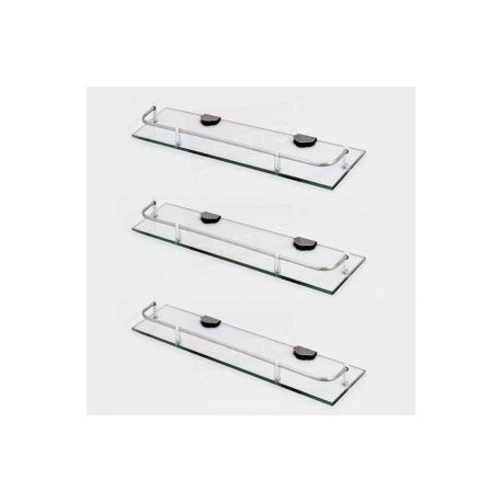Paquete de 3 Repisas vidrio cromo AC-027