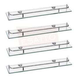 Paquete de 4 Repisas vidrio cromo AC-027