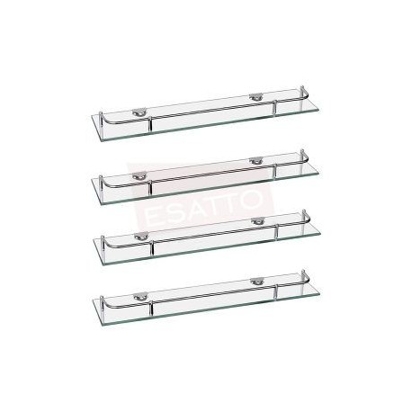 Paquete de 4 Repisas vidrio cromo AC-027