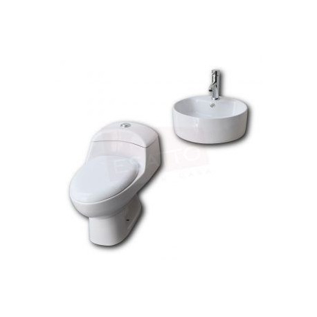 Paquete Sanitario WC-002 y lavabo OC-018 Rondó Llave gratis