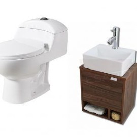 Paquete Mueble DCNB Luft y Sanitario WC-002 Espejo gratis