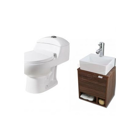 Paquete Mueble DCNB Luft y Sanitario WC-002 Espejo gratis