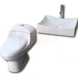Paquete Sanitario WC-002 y lavabo OC-025 Vela Llave gratis