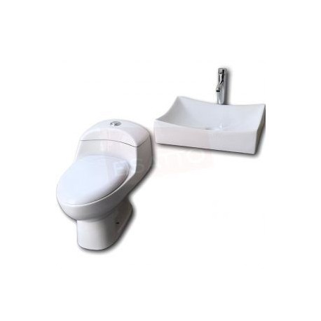 Paquete Sanitario WC-002 y lavabo OC-025 Vela Llave gratis
