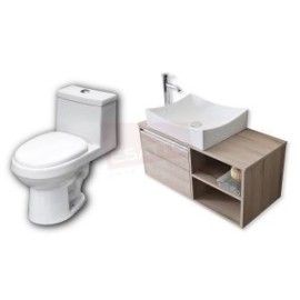 Paquete Mueble DDUC y Sanitario WC-001 Espejo gratis