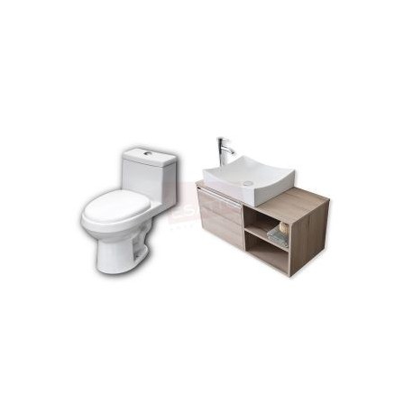 Paquete Mueble DDUC y Sanitario WC-001 Espejo gratis