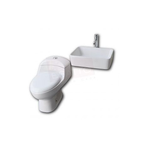 Paquete Sanitario WC-002 y lavabo OC-011 Borde Llave gratis