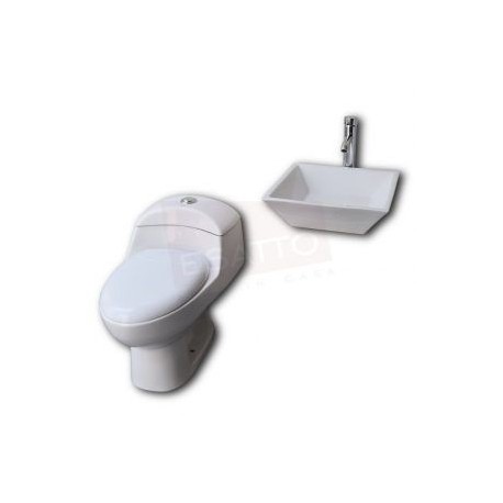 Paquete Sanitario WC-002 y lavabo OC-012 Maya Llave gratis