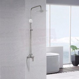REGADERA EXTERIOR COLUMNA DUCHA TELÉFONO MANO CUADRADO SATIN RECS